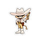Cowboy Cat Die-Cut Sticker