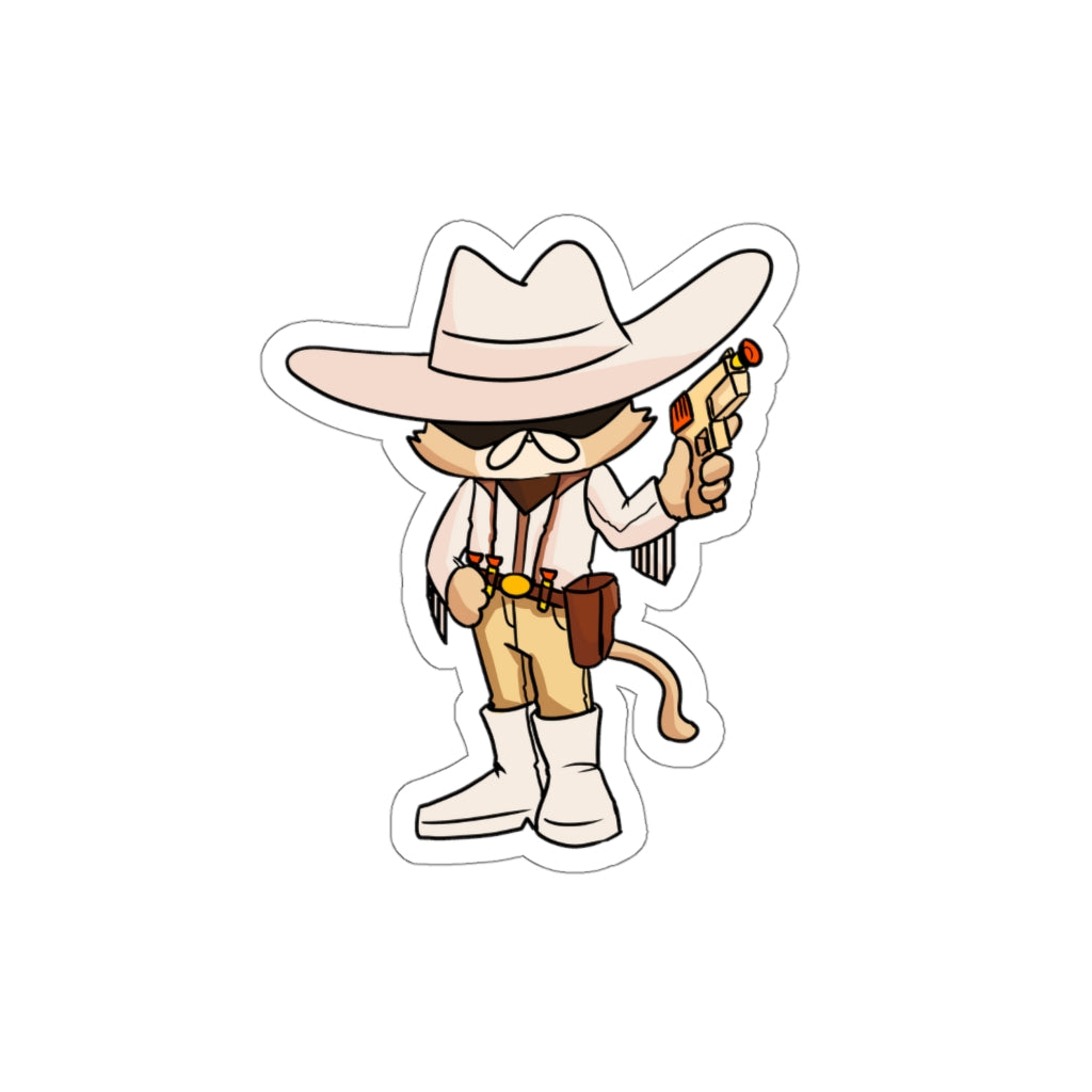 Cowboy Cat Die-Cut Sticker
