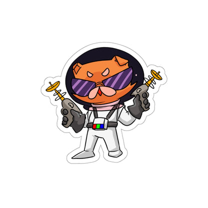 Space Ranger Cat Die-Cut Sticker