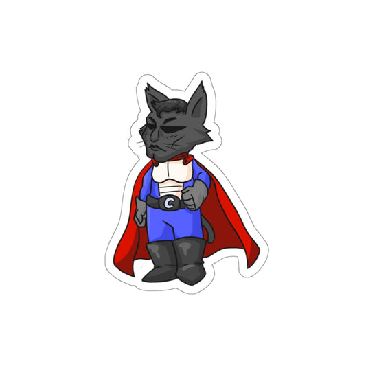 Super Hero Cat Die-Cut Sticker