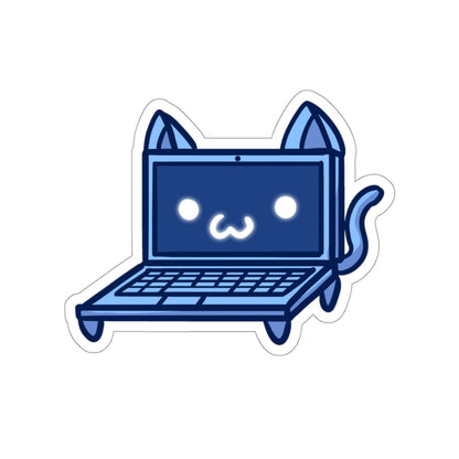 Laptop Cat Die-Cut Sticker