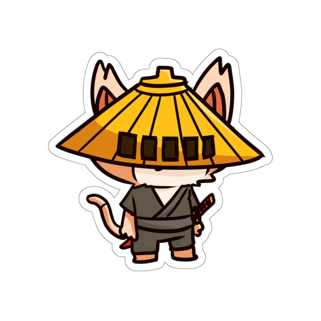 Goshi Samurai Cat Die-Cut Sticker