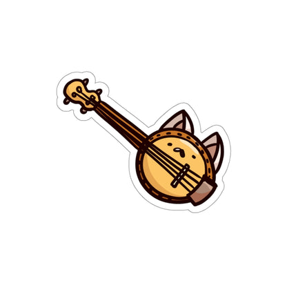 Banjo Cat Die-Cut Sticker