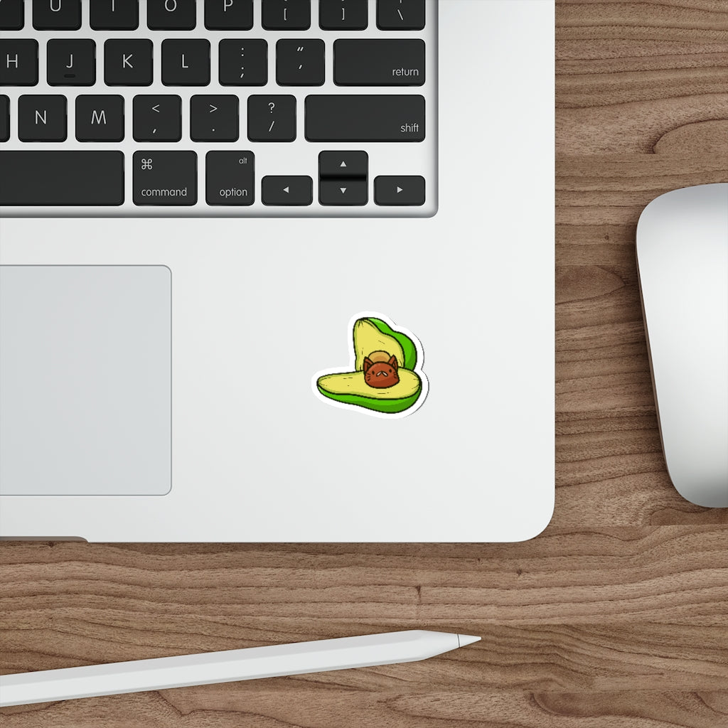 Avocado Cat Die-Cut Sticker