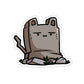 Tombstone Cat Die-Cut Sticker