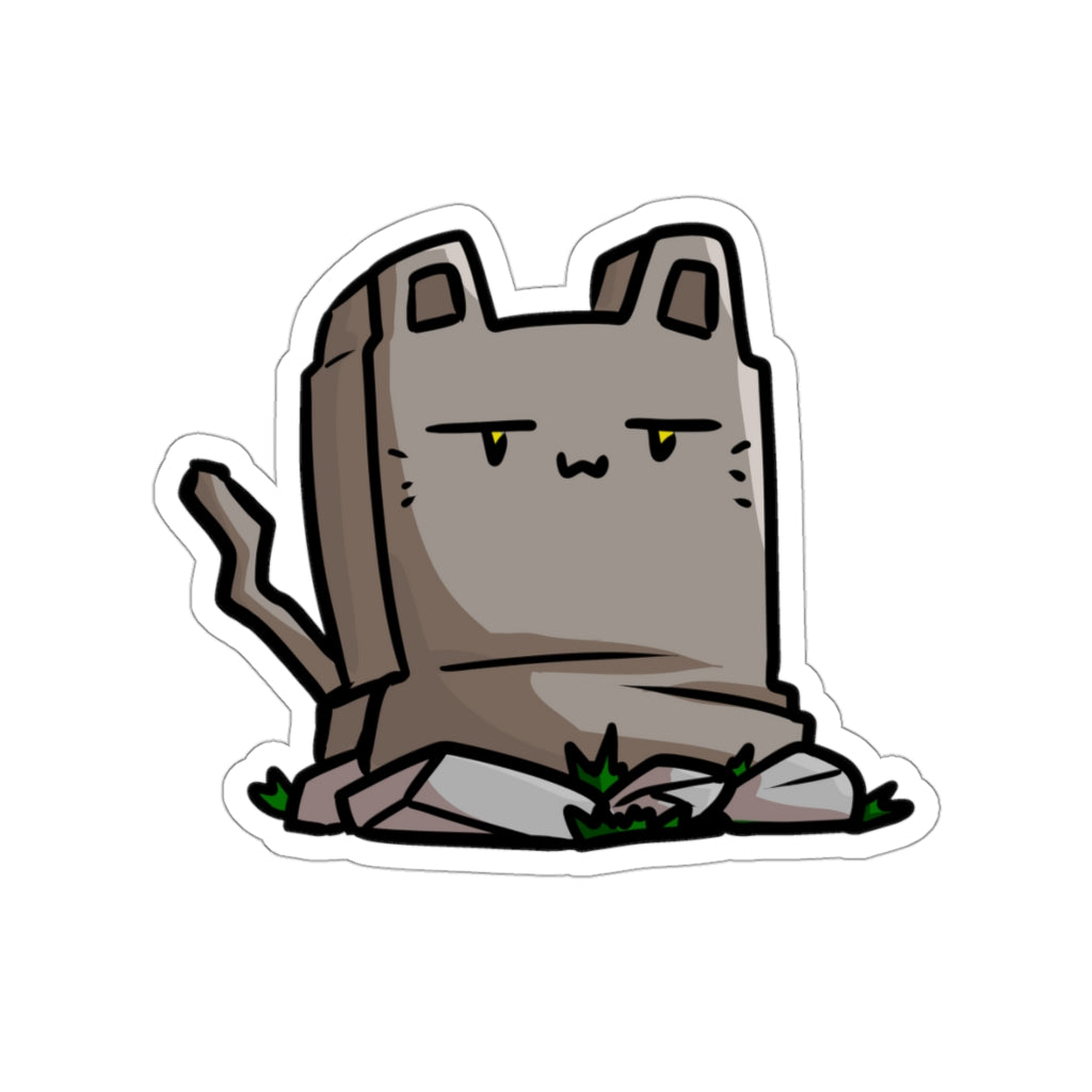 Tombstone Cat Die-Cut Sticker