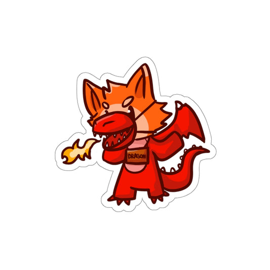 Dragon Cat Die-Cut Sticker