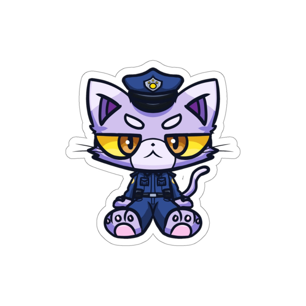 Police Cat Die-Cut Sticker