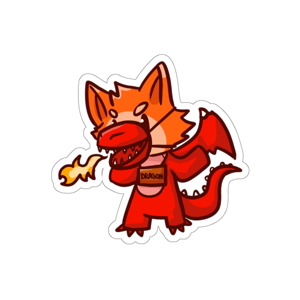 Dragon Cat Die-Cut Sticker