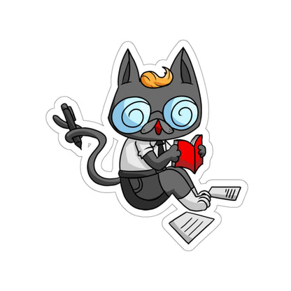 Academic Cat Die-Cut Sticker