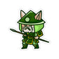 Yari Samurai Cat Die-Cut Sticker