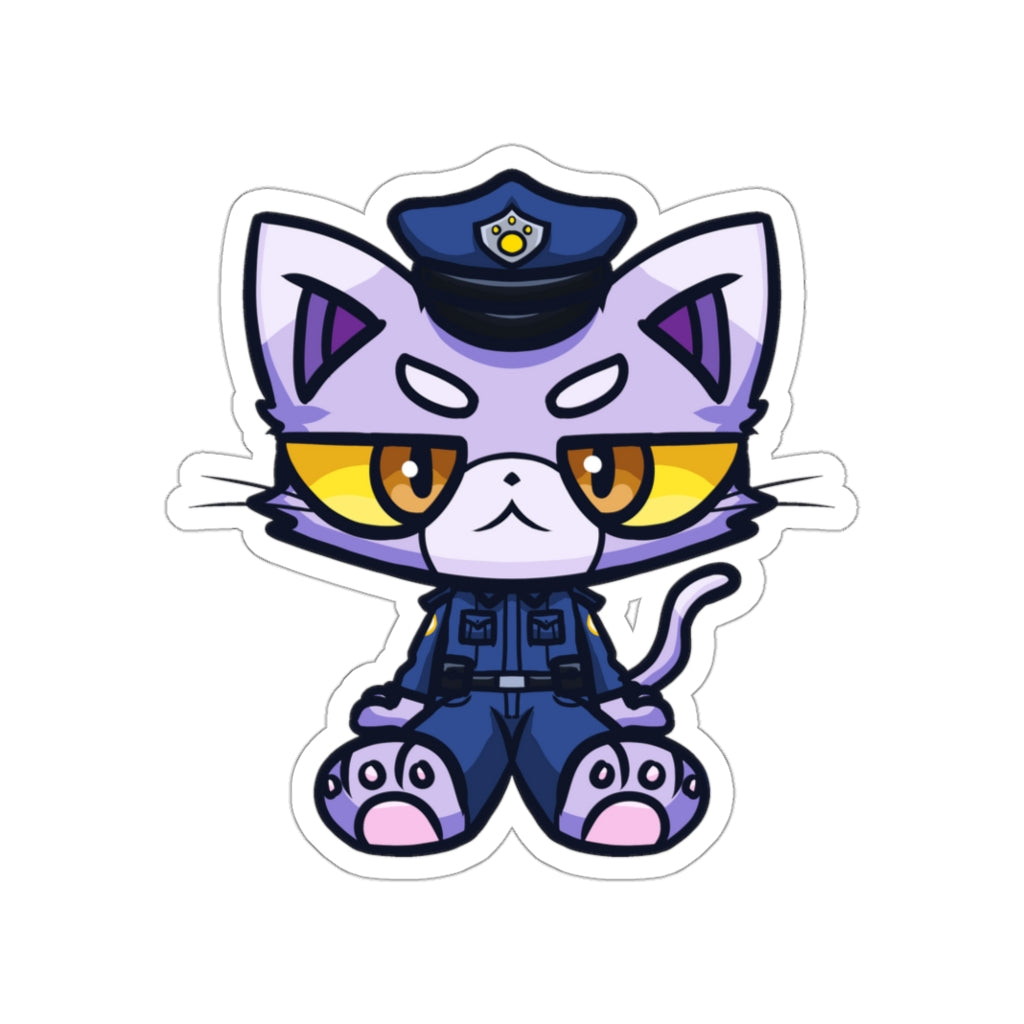 Police Cat Die-Cut Sticker