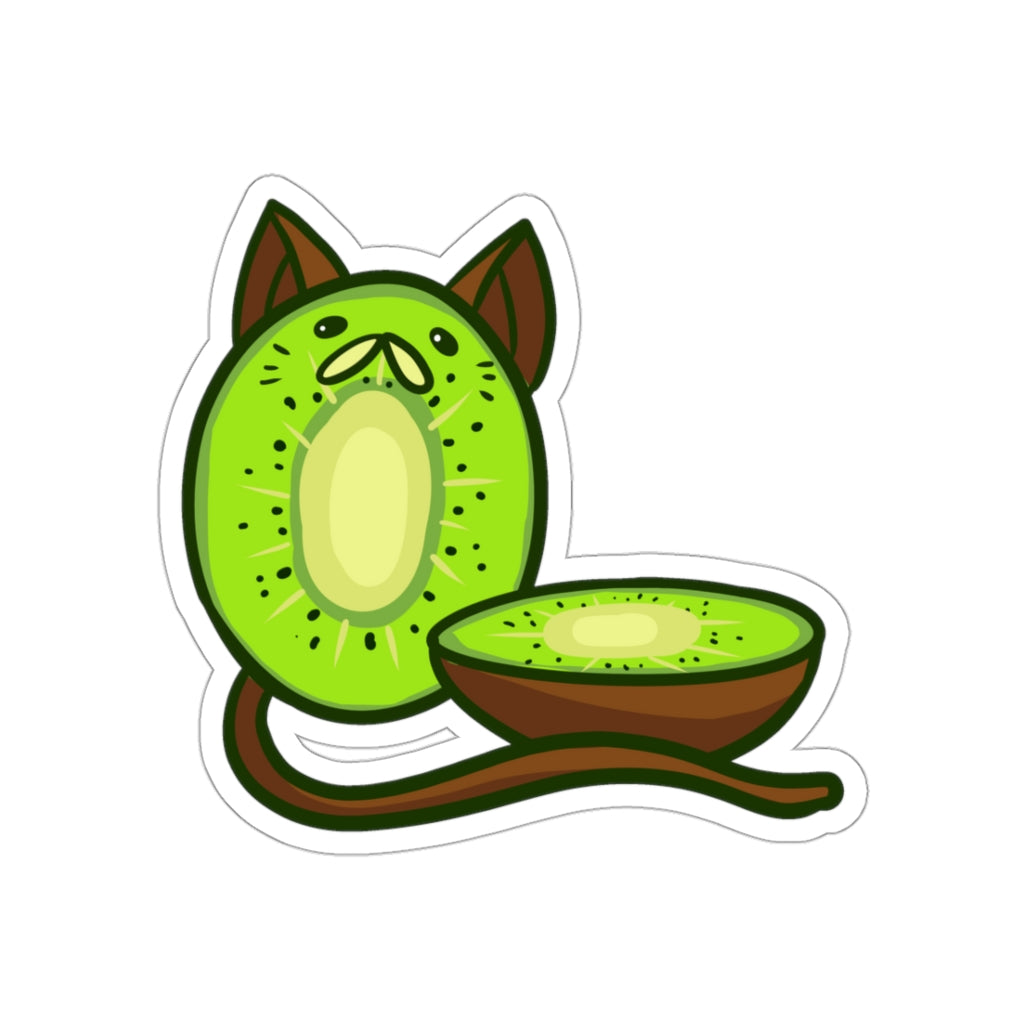 Kiwi Cat Die-Cut Sticker