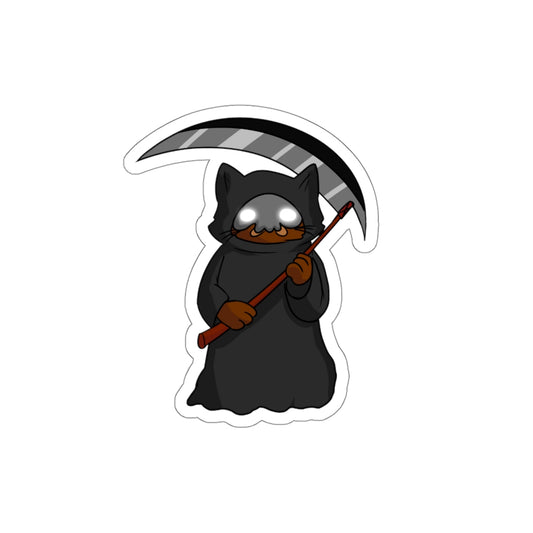 Grim Reaper Cat Die-Cut Sticker