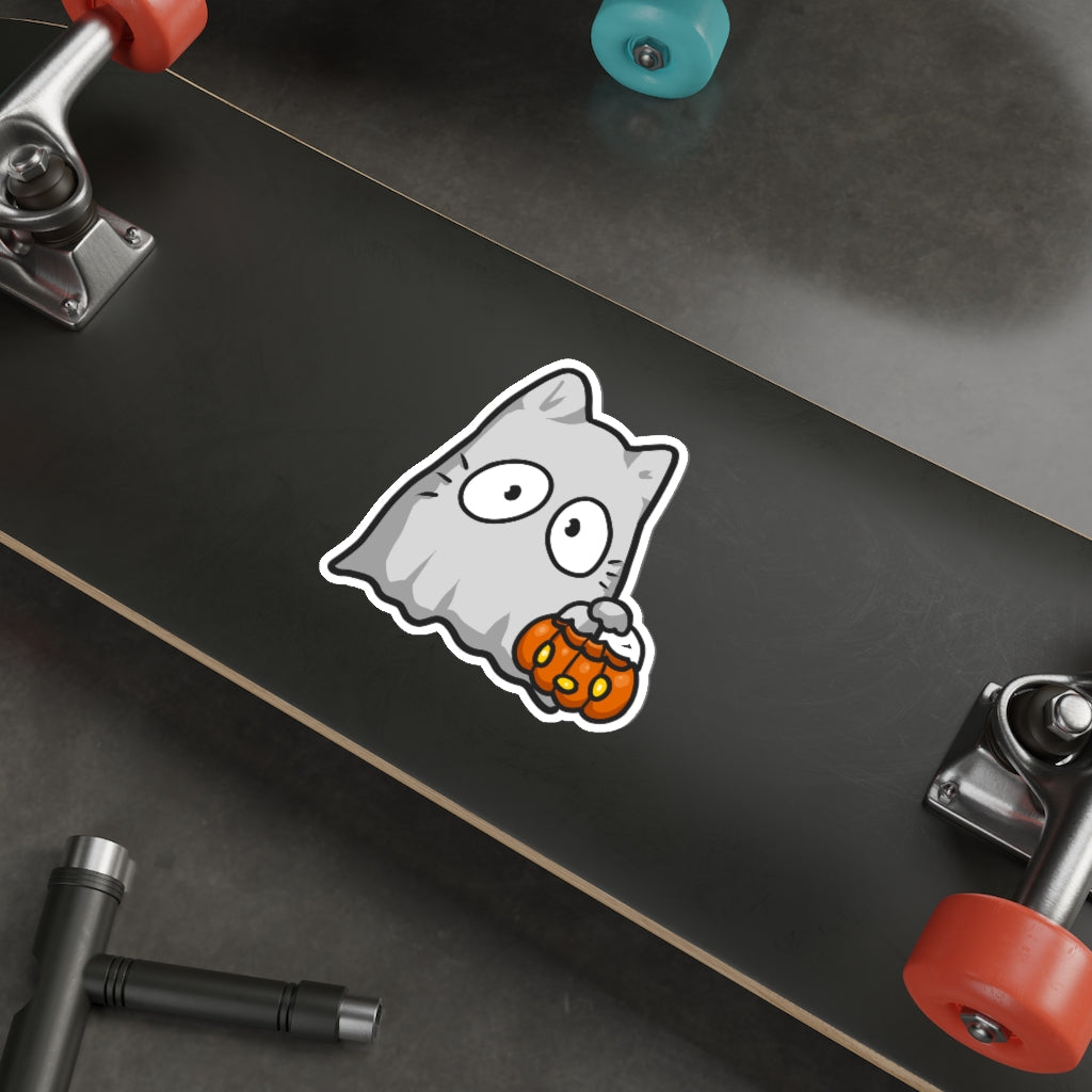 Halloween Cat Die-Cut Sticker