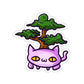 Bonsai Cat Die-Cut Sticker