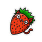 Strawberry Cat Die-Cut Sticker