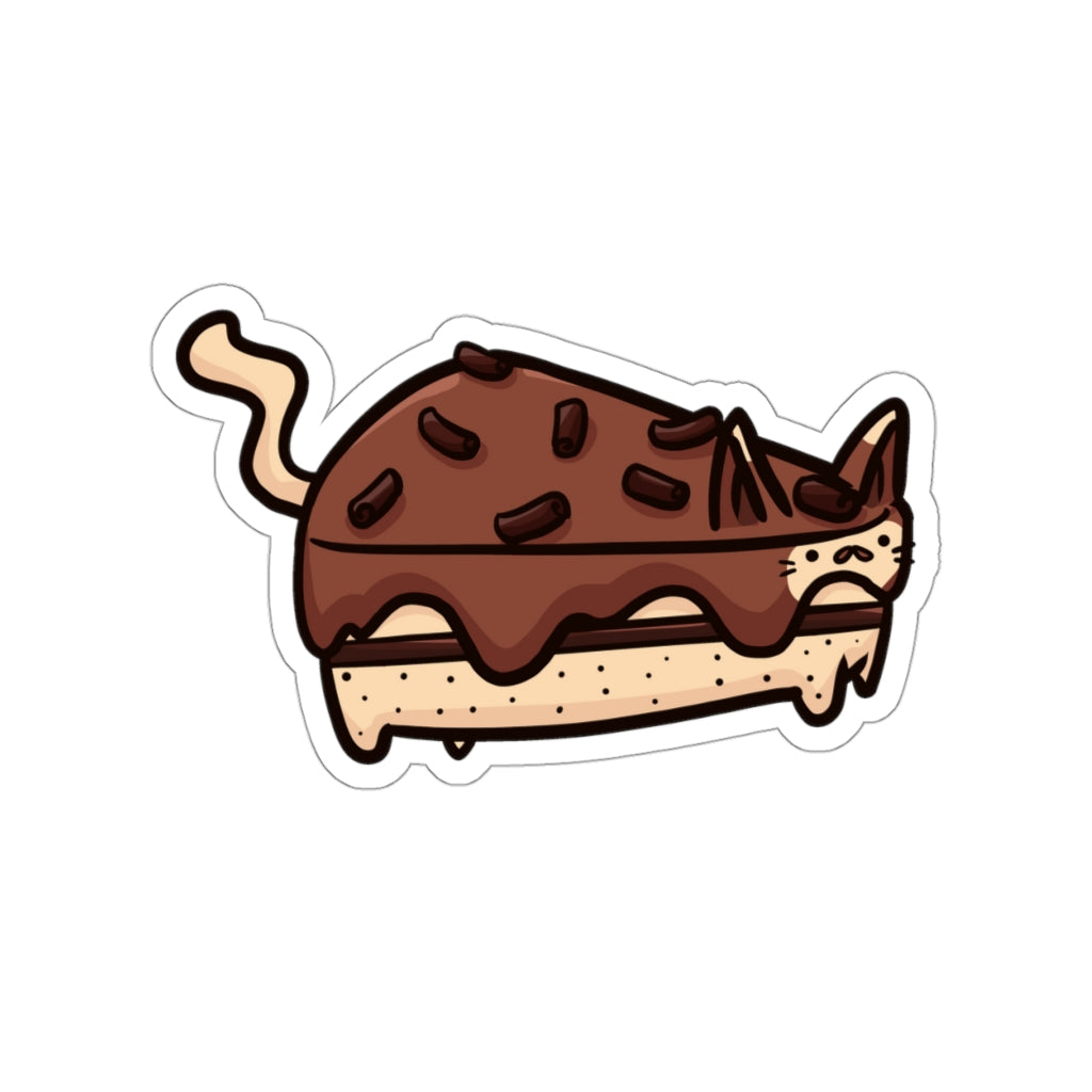Chocolate Cake Cat Die-Cut Sticker