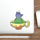 Tea Cat Die-Cut Sticker