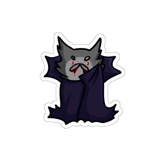 Vampire Cat Die-Cut Sticker