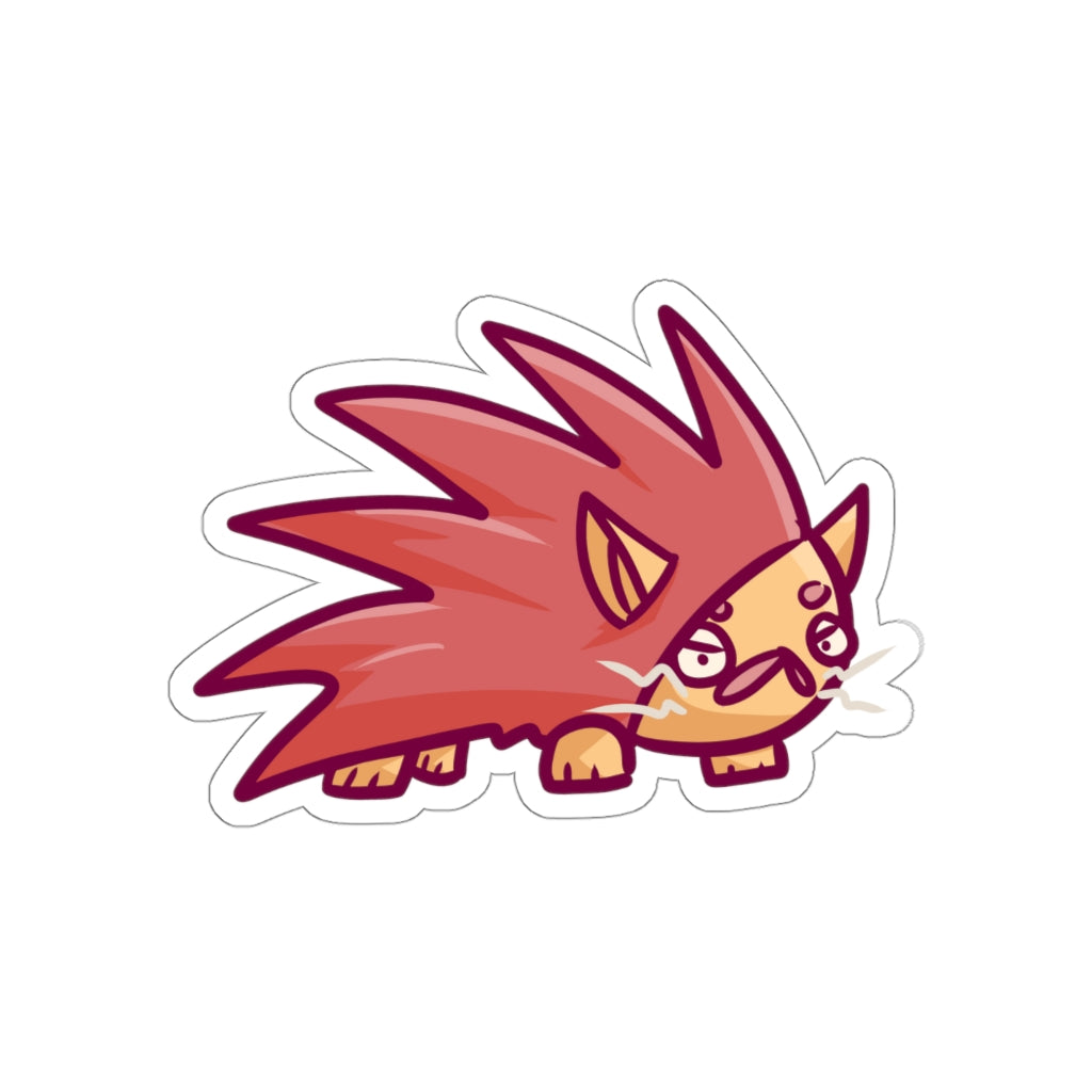 Porcupine Cat Die-Cut Sticker