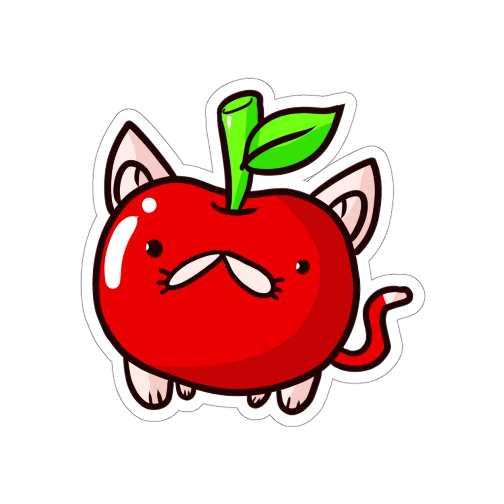 Apple Cat Die-Cut Sticker