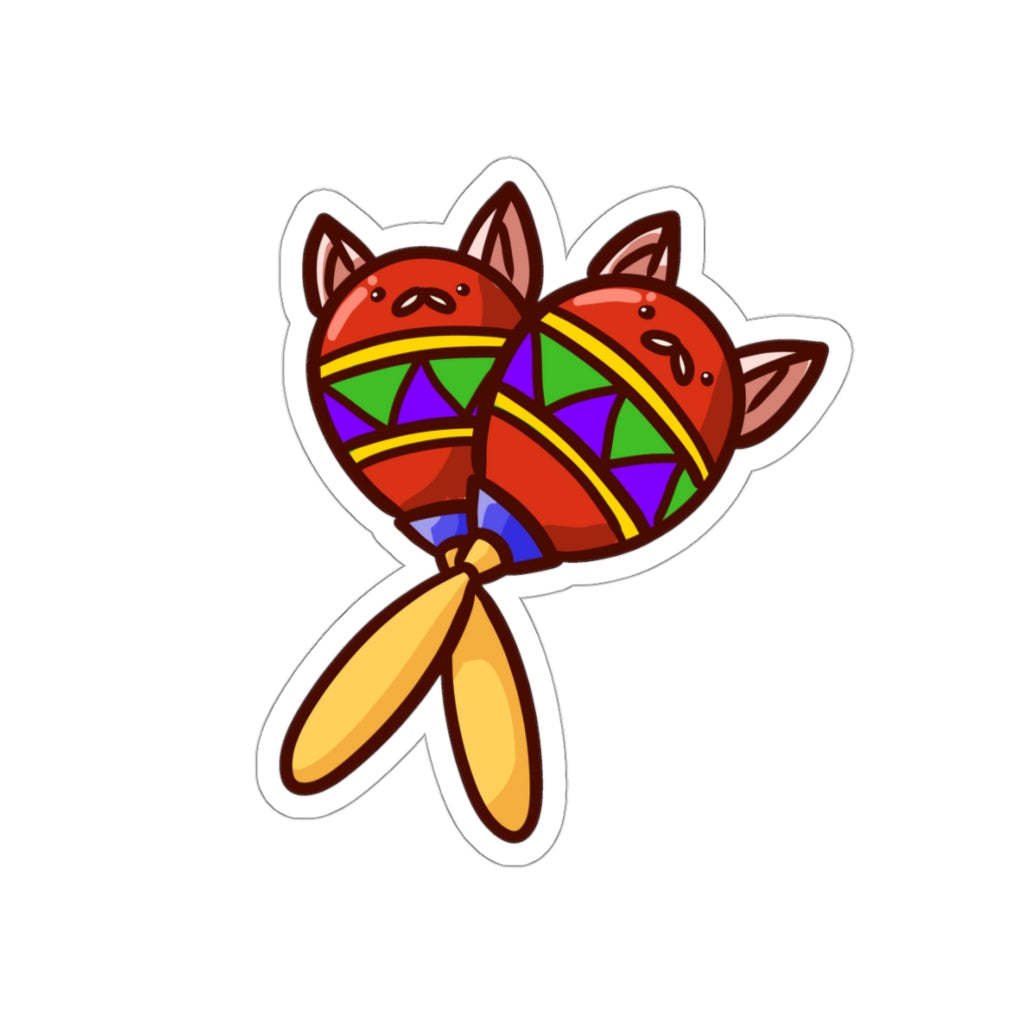 Maraca Cats Die-Cut Sticker