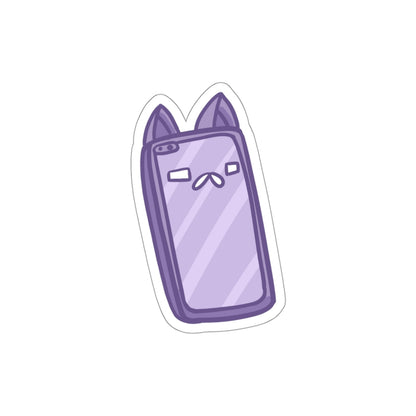 Phone Cat Die-Cut Sticker