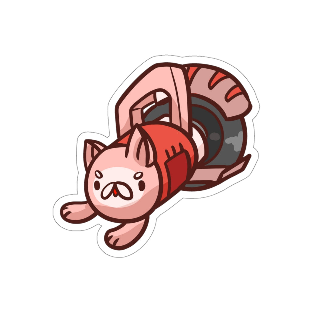 Circular Saw Cat Die-Cut Sticker