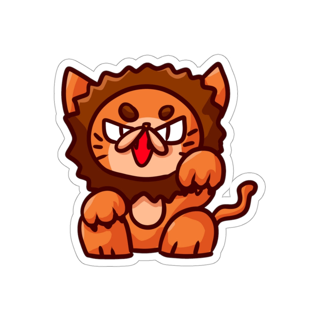 Lion Cat Die-Cut Sticker