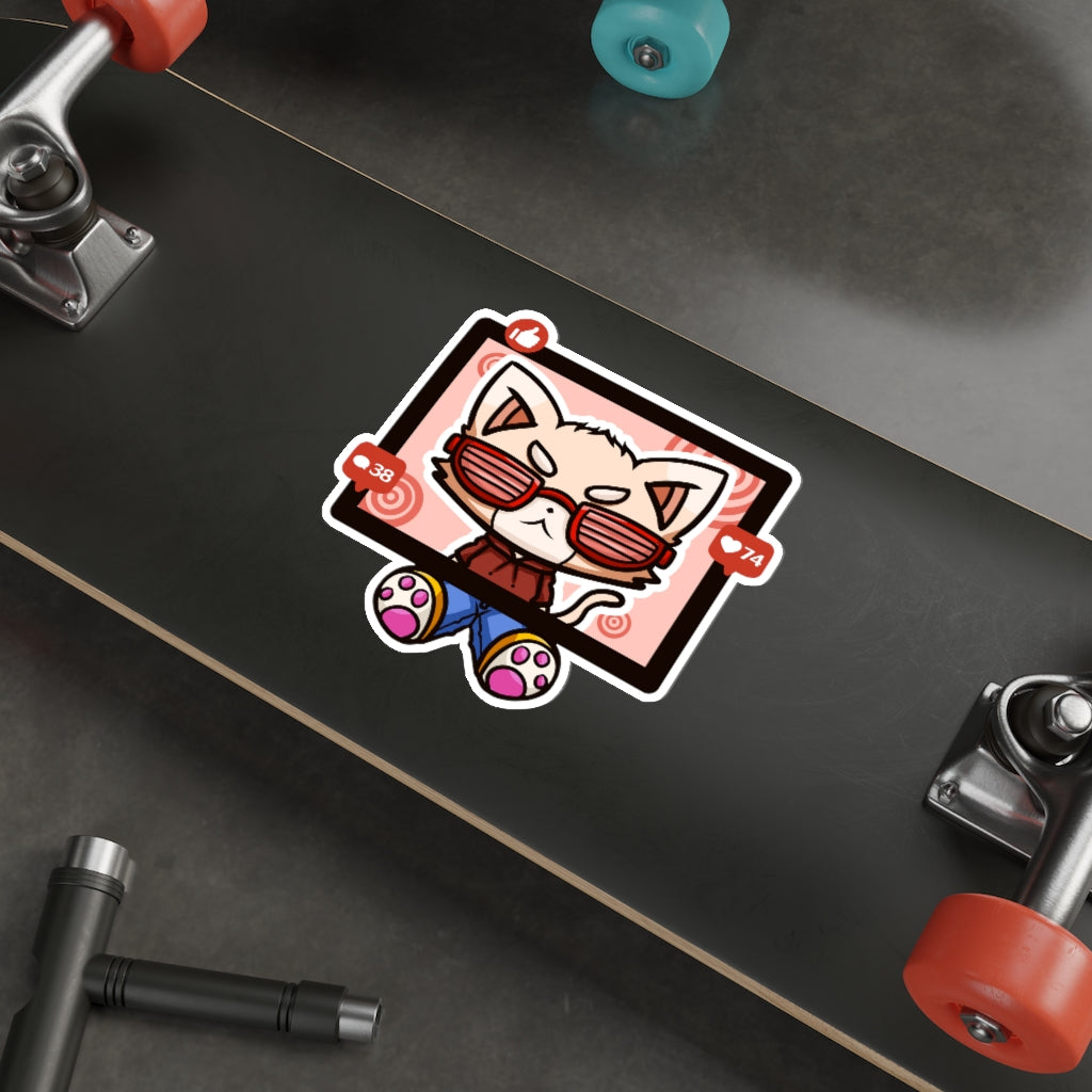 Influencer Cat Die-Cut Sticker