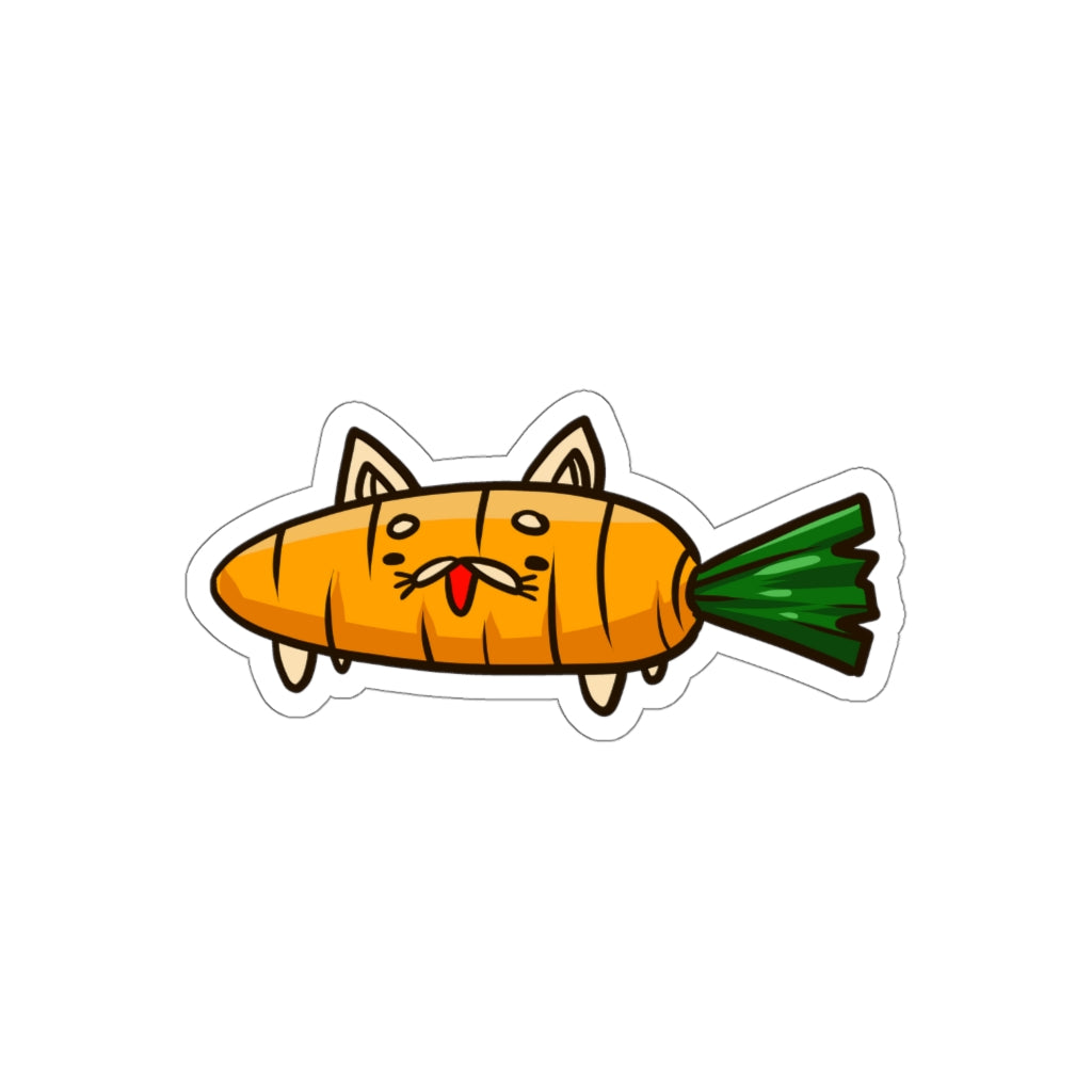 Carrot Cat Die-Cut Sticker