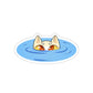 Water Cat Die-Cut Sticker