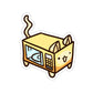 Microwave Cat Die-Cut Sticker