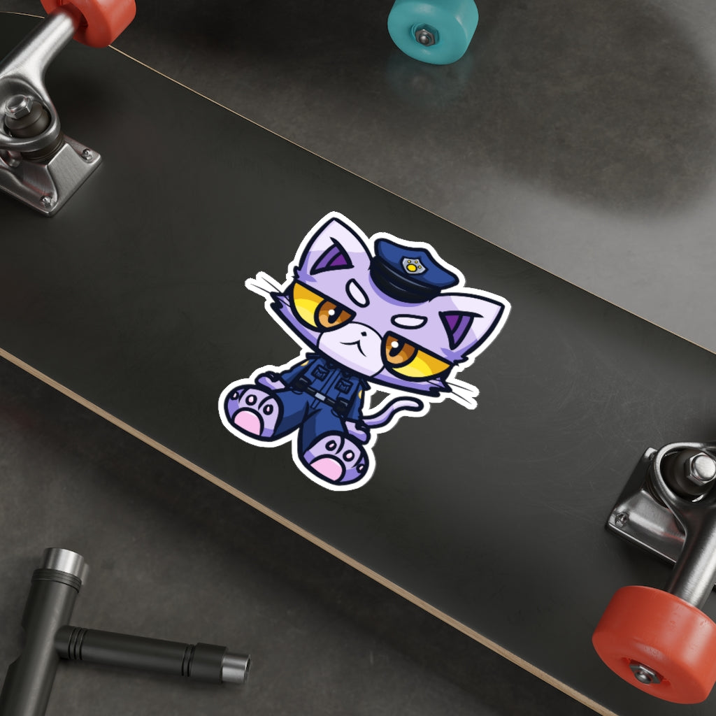 Police Cat Die-Cut Sticker