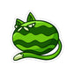 Watermelon Cat Die-Cut Sticker