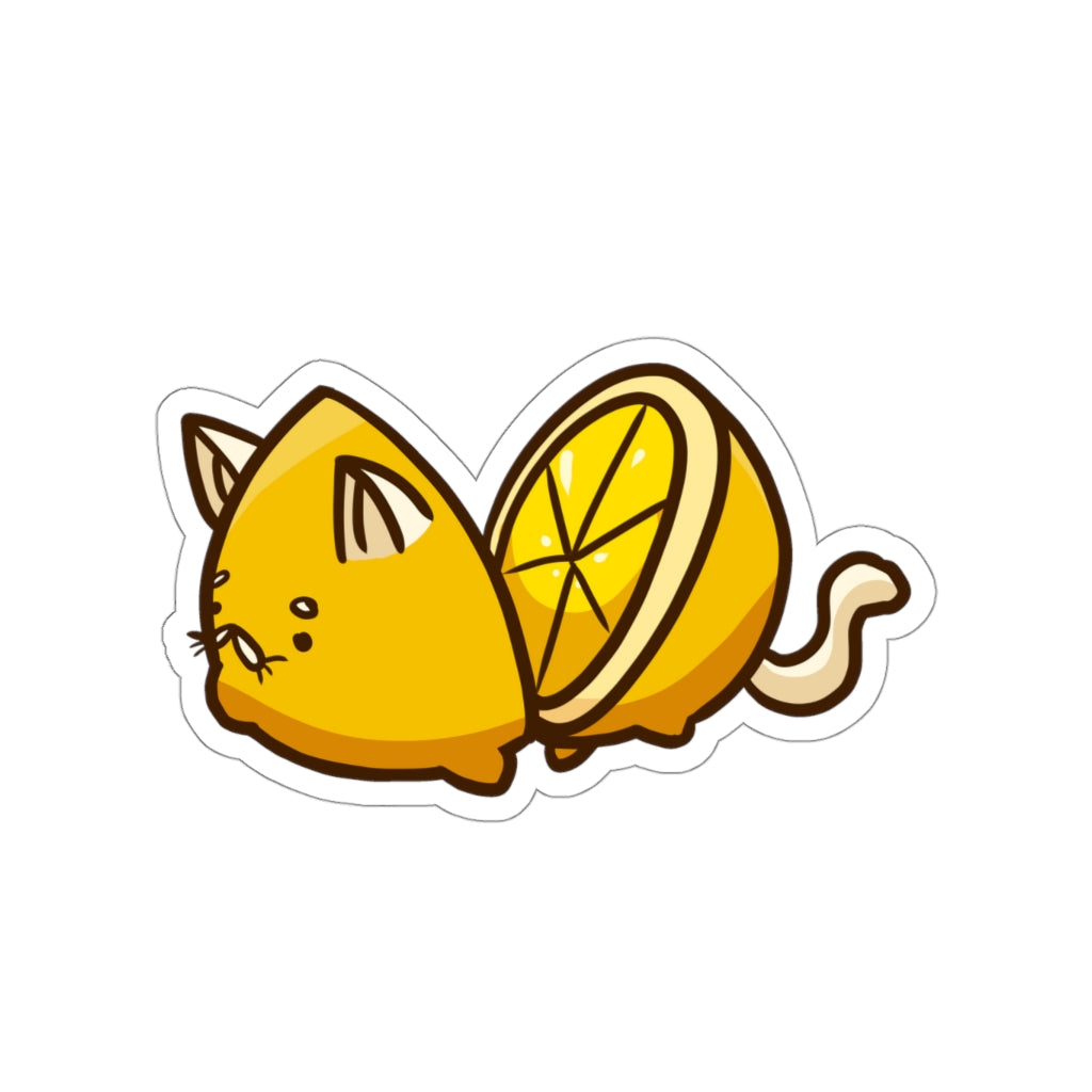 Lemon Cat Die-Cut Sticker