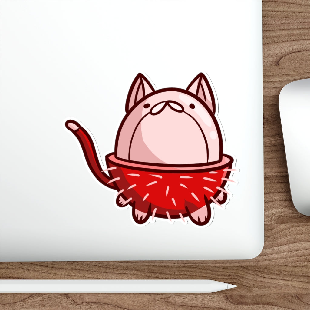 Rambutan Cat Die-Cut Sticker