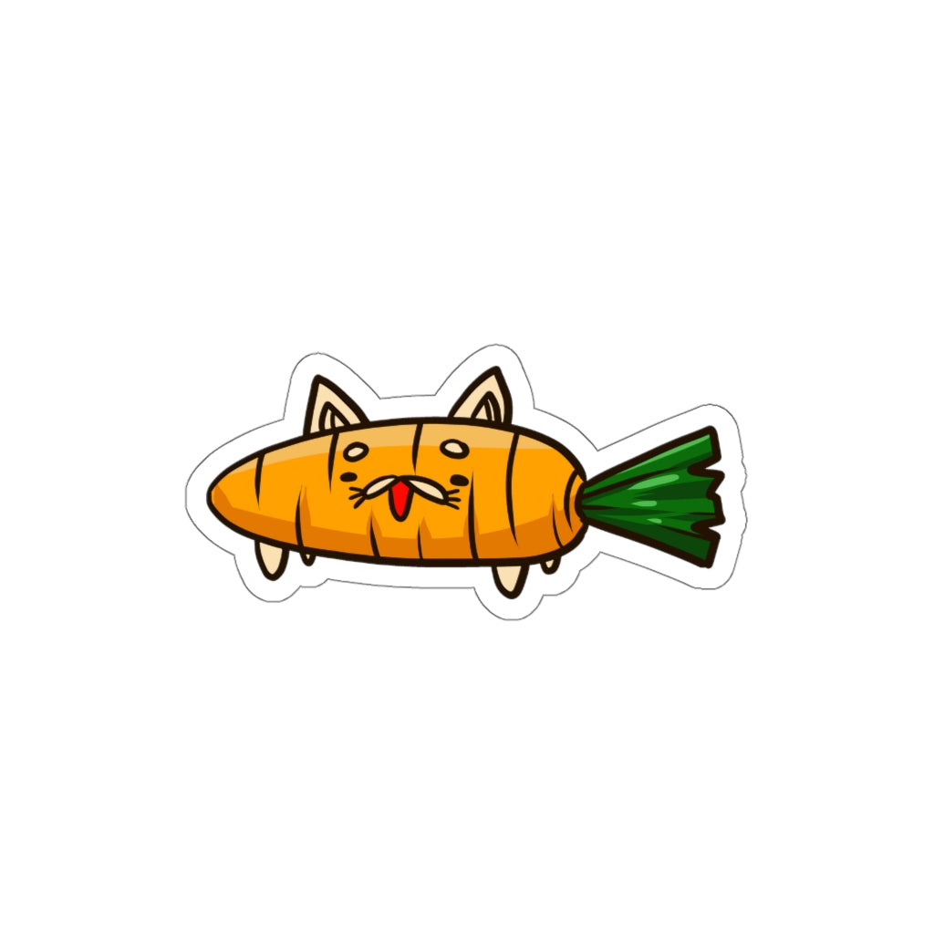 Carrot Cat Die-Cut Sticker