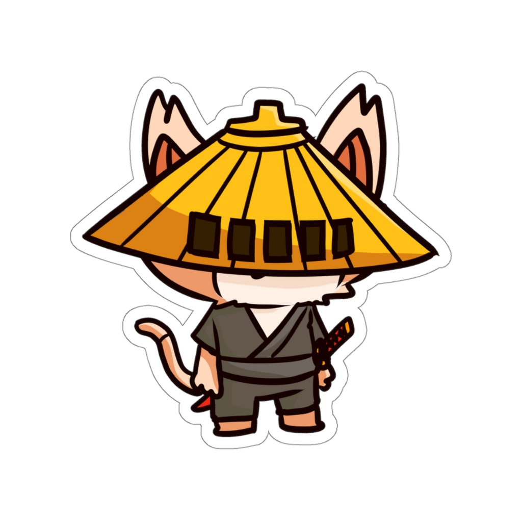 Goshi Samurai Cat Die-Cut Sticker