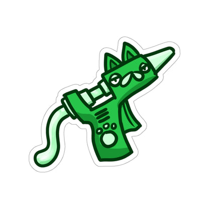 Glue Gun Cat Die-Cut Sticker