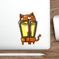 Lamp Cat Die-Cut Sticker