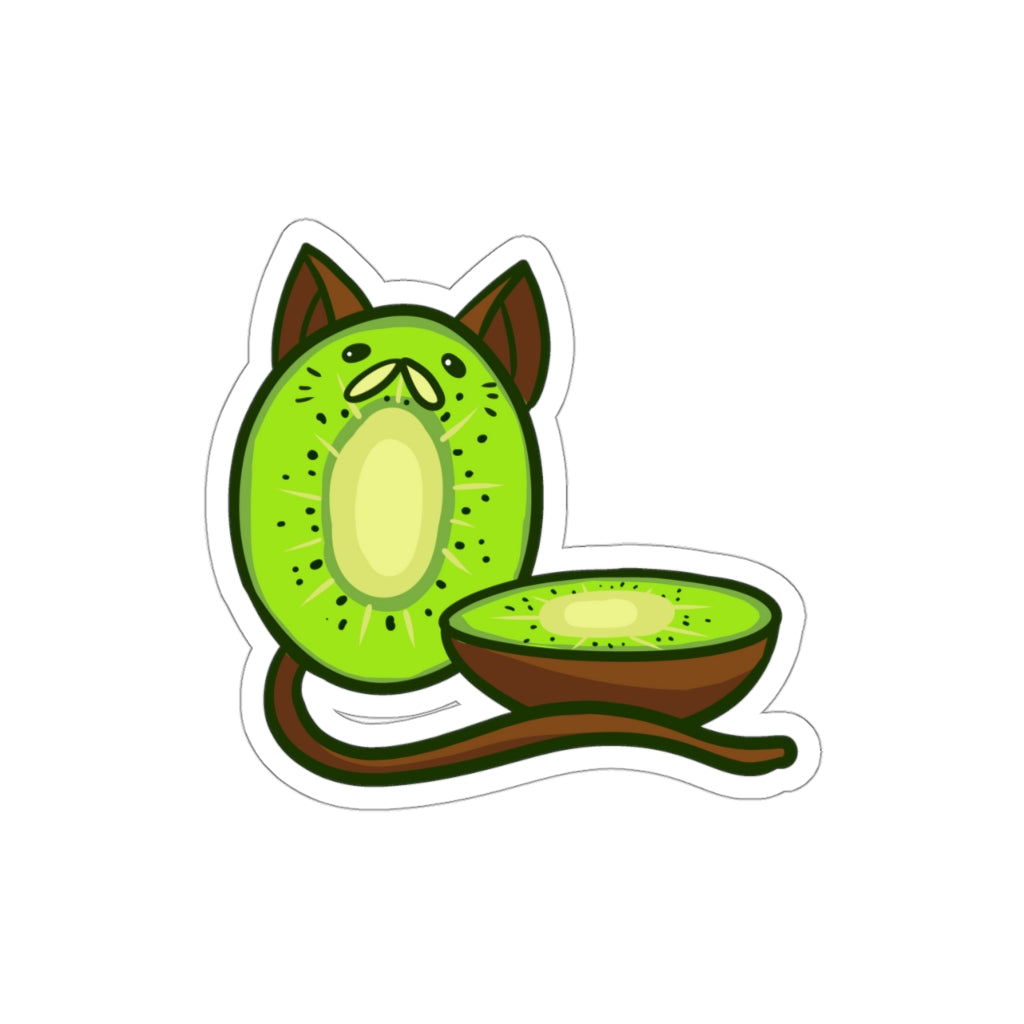 Kiwi Cat Die-Cut Sticker