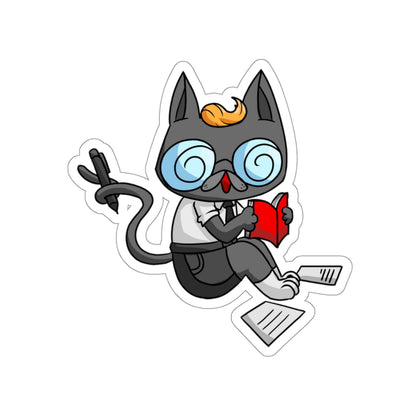 Academic Cat Die-Cut Sticker