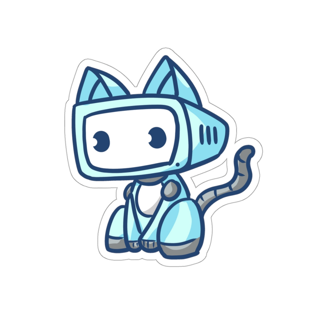 Pet Robot Cat Die-Cut Sticker