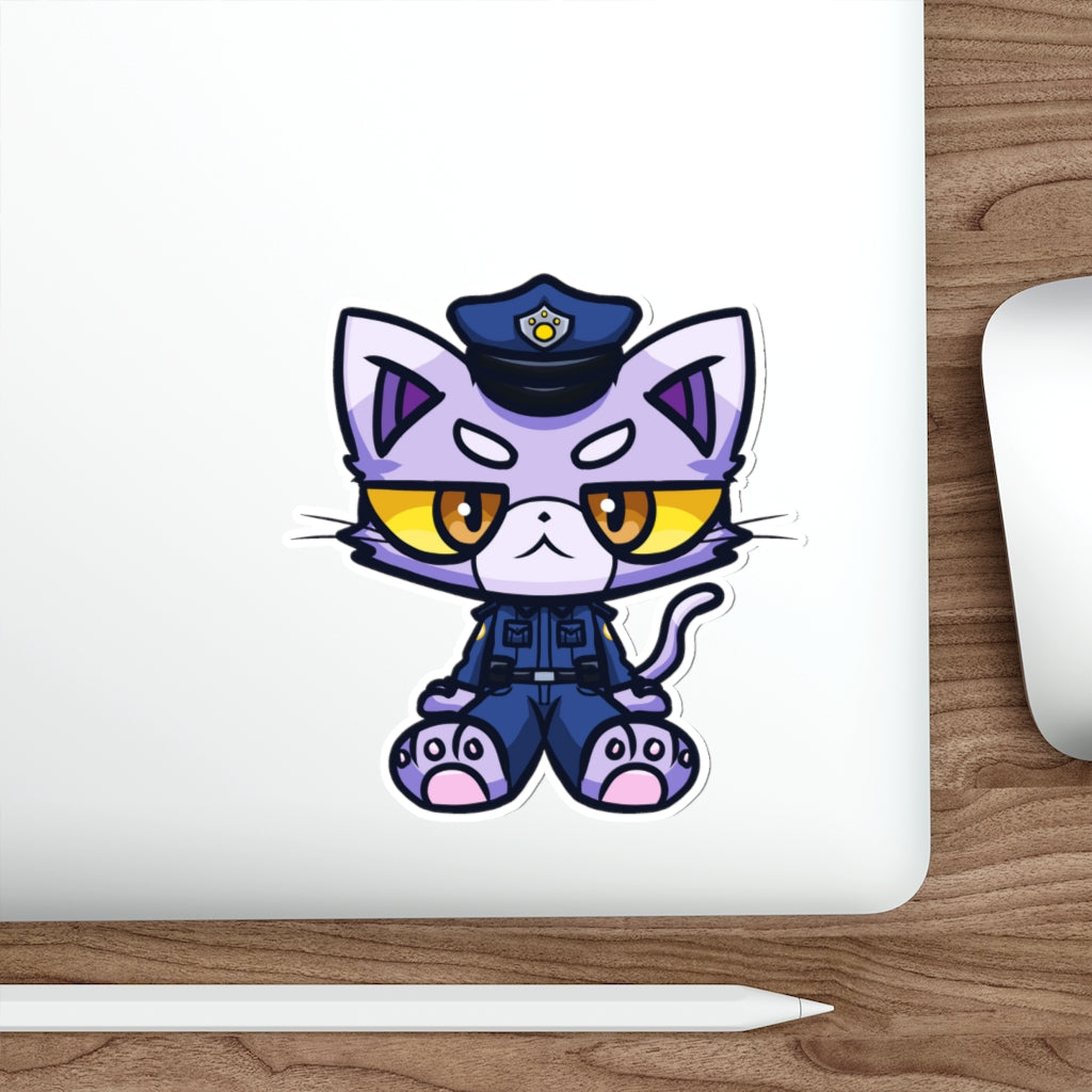 Police Cat Die-Cut Sticker