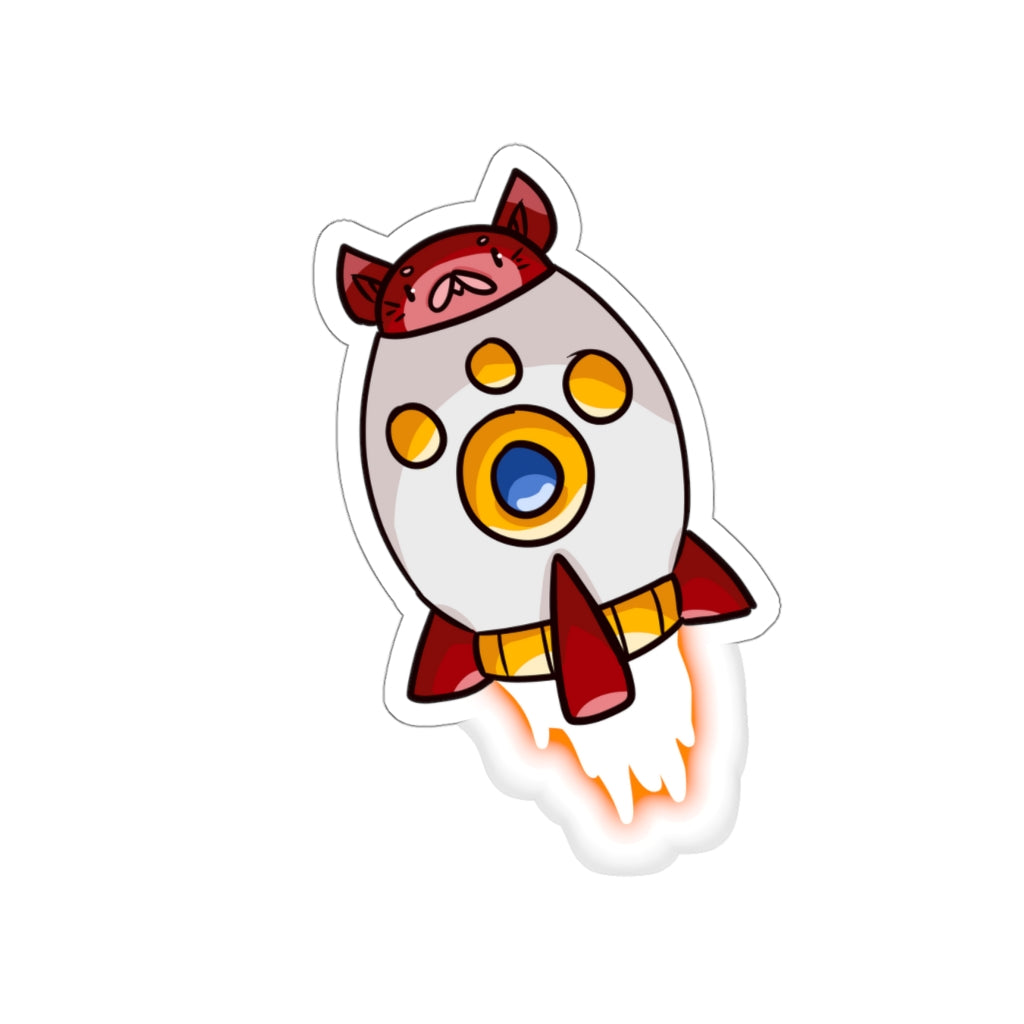 Rocket Cat Die-Cut Sticker