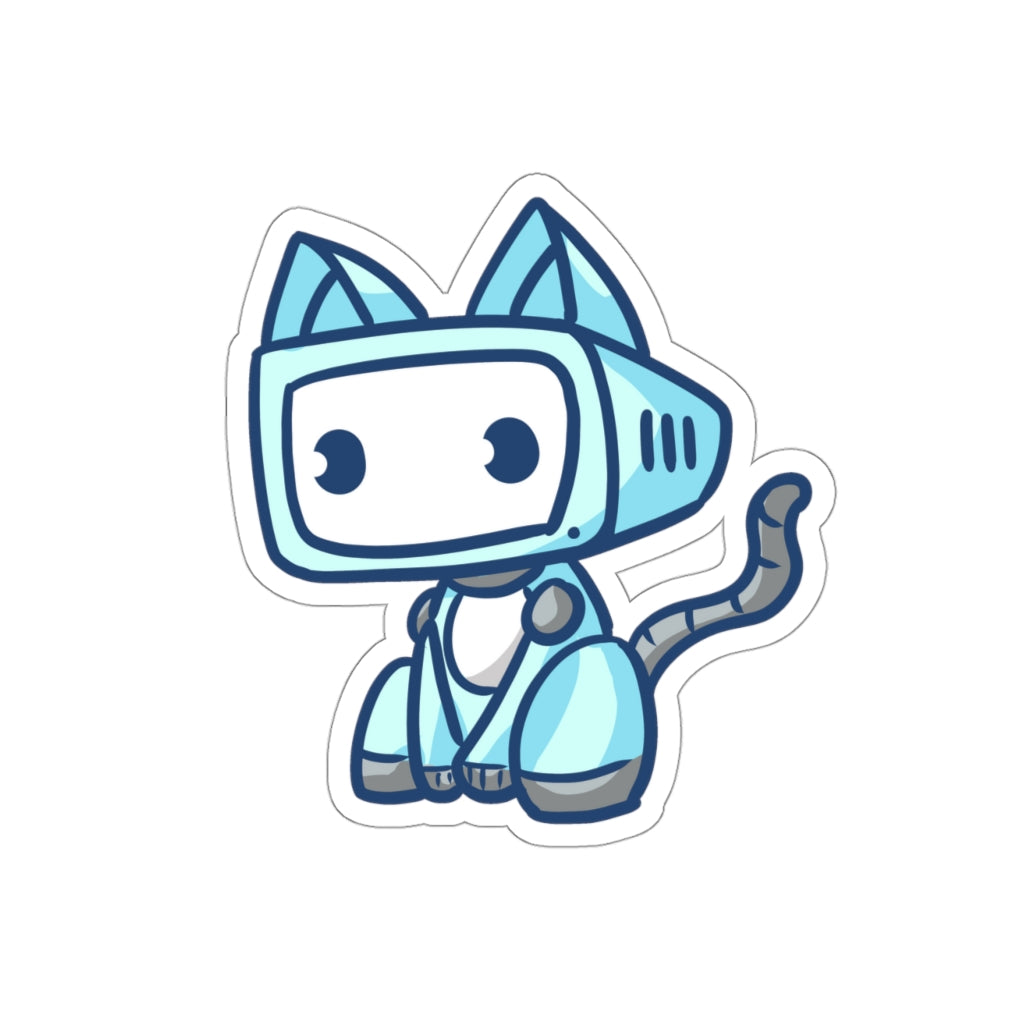 Pet Robot Cat Die-Cut Sticker