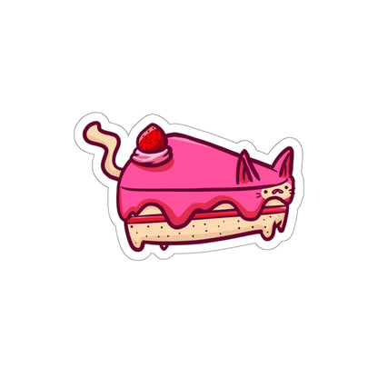 Strawberry Cake Cat Die-Cut Sticker
