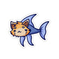 Fish Cat Die-Cut Sticker